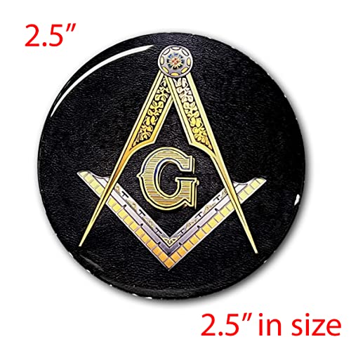 Mason Masonic Freemason Domed Decal Car Emblem 3D Sticker 2.5" Square & Compass #TOP1