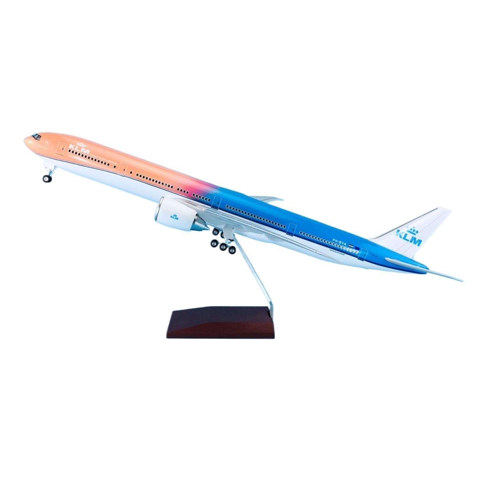 Modello di Aereo in lega Modellino Di Aereo Da 47 Cm Con Ruote Per Boeing B777-300 Modello KLM 1:185