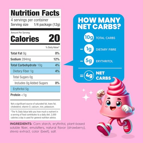 Image of Simply Desserts Strawberry Instant Pudding, Sugar-Free, 12-Pack - Healthy Dessert, Keto Snacks, Vegan & Diabetic-Friendly, Kosher, 1.7 Oz Ea