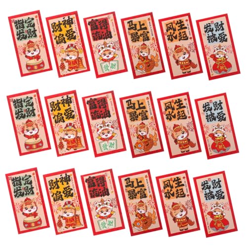 Enveloppes Rouges Année du Cheval NUOBESTY pour le Nouvel An Lunaire, lot de 90 pièces
