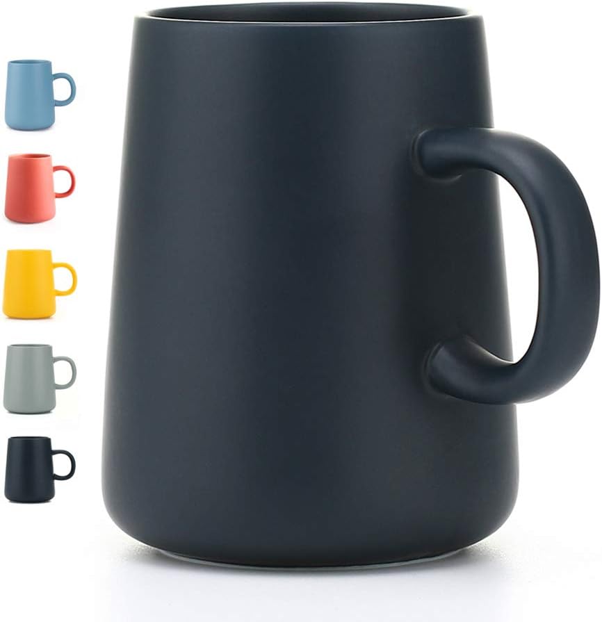 JYYT Frosted Ceramic Cup Coffee Cup Mug Tea Cup for Office and Home Capacity 13.5oz,Blue