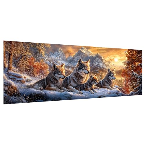 Hoobee 5D DIY Wolf Diamond Painting Groß, Diamond Painting Bilder Tier, Diamant Painting Groß xxl Vollbohrer Stickerei Kreuzstich Kunst Handwerk für Zuhause Wanddekoration 30x80cm-4 Hoobee 5D DIY Wolf Diamond Painting Groß, Diamond Painting Bilder Tier, Diamant Painting Groß xxl Vollbohrer Stickerei Kreuzstich Kunst Handwerk für Zuhause Wanddekoration 30x80cm-4