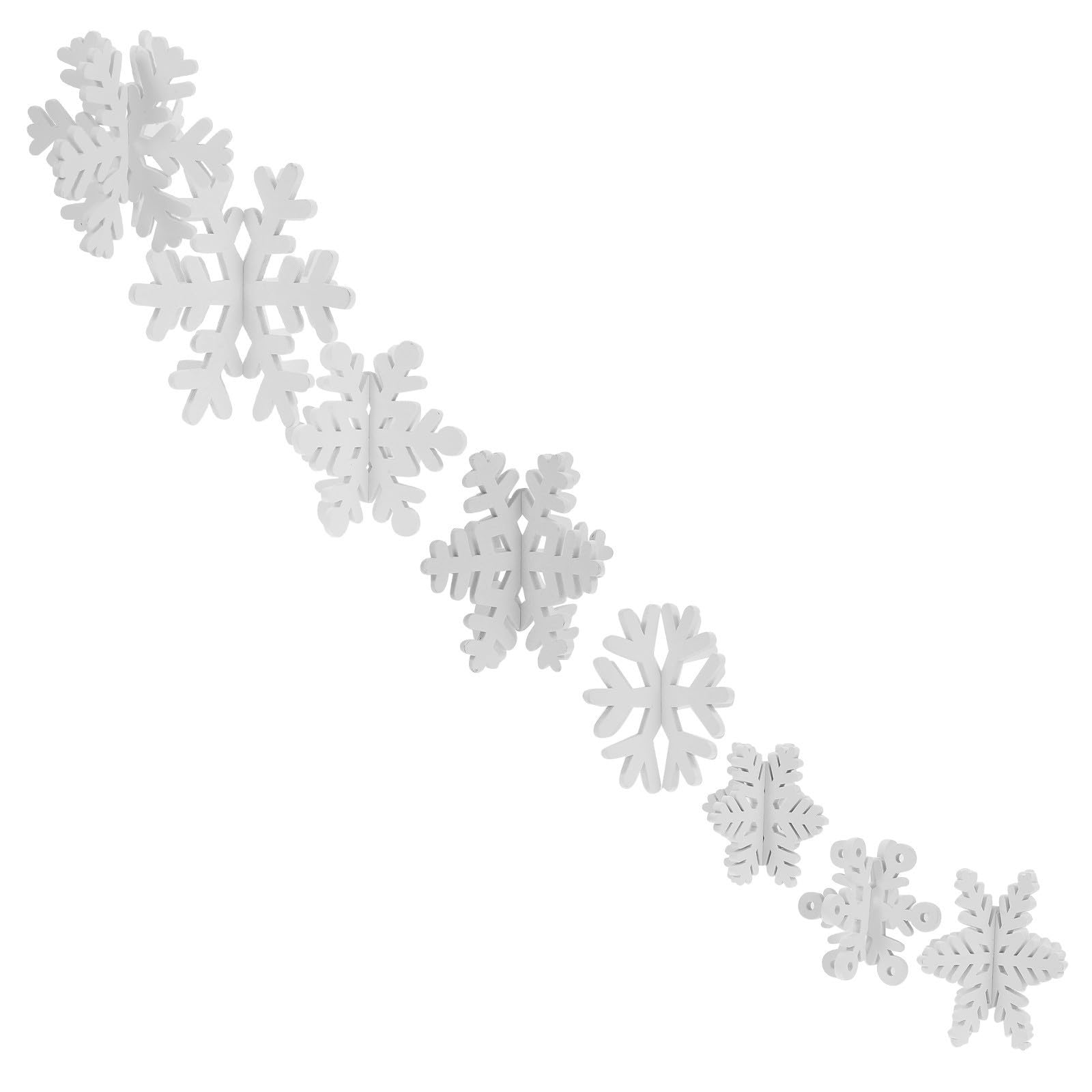 Toyvian 32 Pezzi Decorazioni Natalizie in Legno Fiocchi di Neve 3d Colorati