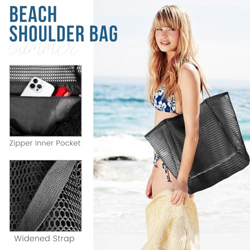 Bolso de hombro para mujer tipo bolsa de playa transpirable y ligera 7