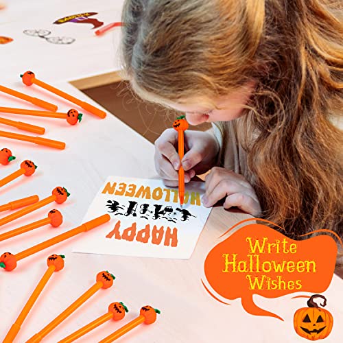 30 bolígrafos Halloween forma calabaza 0.5 mm tinta negra miniatura 4