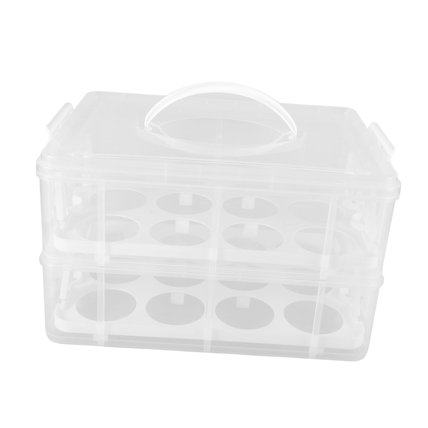 Tragbare Cupcake Transportbox Aus Kunststoff Mit Deckel Zweistöckiger Klarer Dessertbehälter Für Kuchen Und Törtchen Versiegelt Für Frische Und Einfache Aufbewahrung Bei Partys Und Reisen