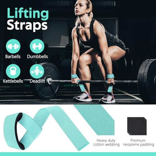 Image of WALITO 8Pcs Barbell Pad Set for Hip Thrust - Squat Pad,Gym Accessories for Women with Bar Bad,Bench Press, with Gym Ankle Straps,Resistance Bands for Working Out,Lifting Strap,Carry Bag