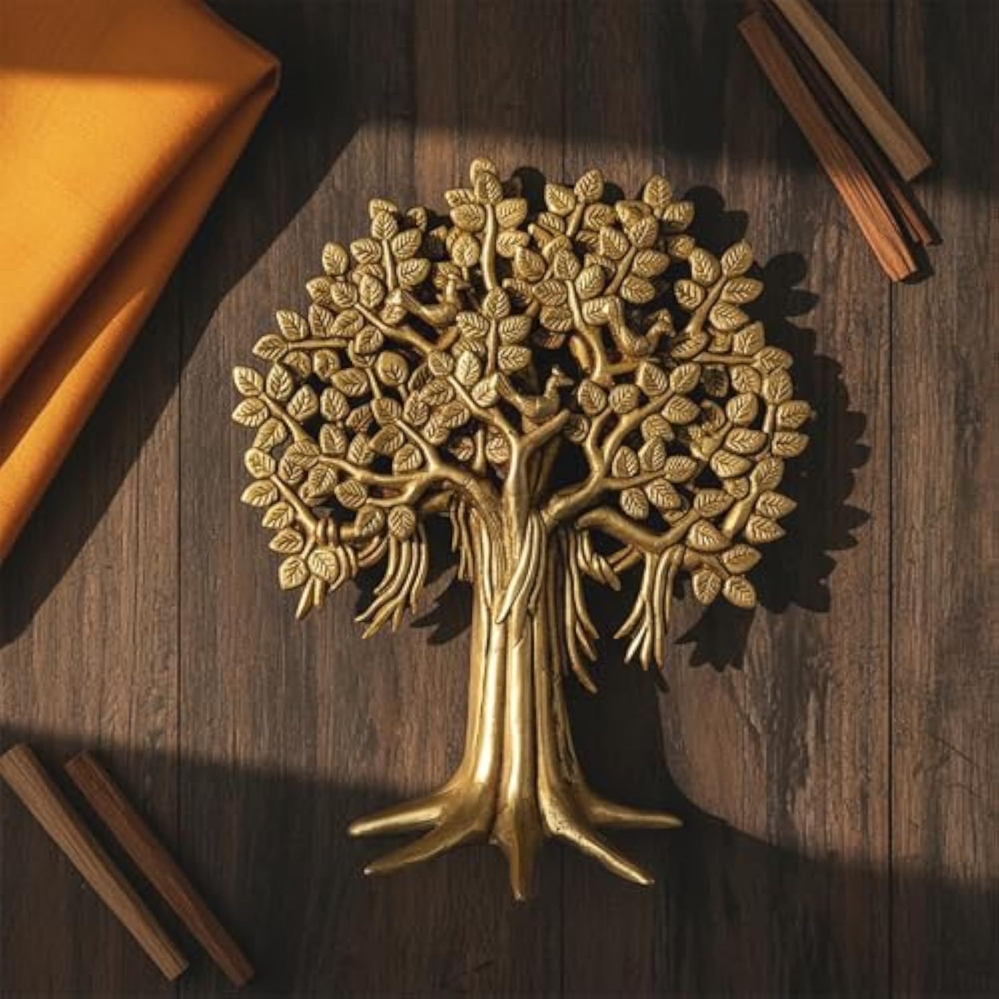 Kalpavriksha Tree Bronze Sacred Tree Showpiece for Home