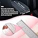 Frienda Furry Armrest Cover Auto Center Console Cover Car Soft Console Pad, Real Sheepskin Wool Soft Fluffy Auto Center Armrest Pad for Most Car Decoration Protector(Light Pink)