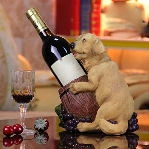 Sdfgh Cute Resin Puppy Wine Rack Decorative Sculpture Furniture Decor Dog Wine Bottle Holder Wine Set #TOP3
