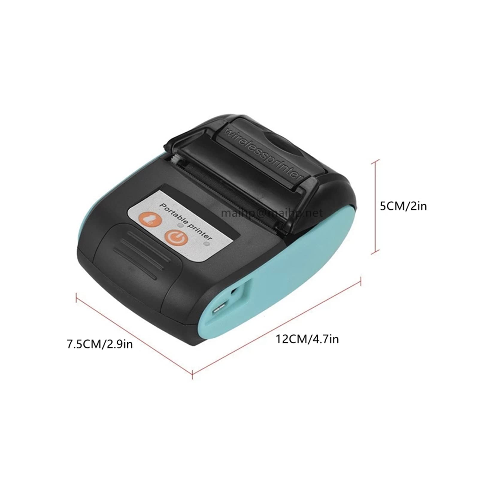 Stampante a getto d'inchiostro portatile, Wireless Portatile Mini Palmare 58mm Bluetooth Cellulare Android POS PC Pocket Bill Impresoras Stampante Termica for Ricevute Asciugatura rapida su diversi ma