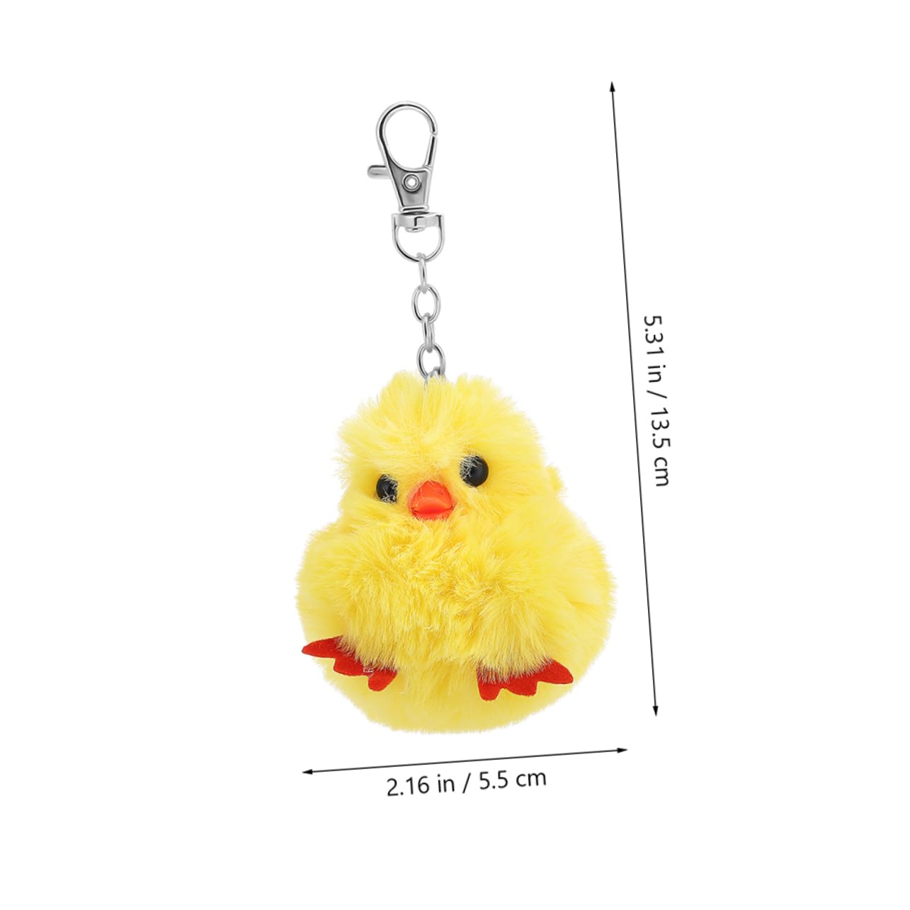 GALPADA Cute Stuffed Animal Keychain 4pcs Plush Chick Keychain Set Keychain Ornament for Decorative Hanging
