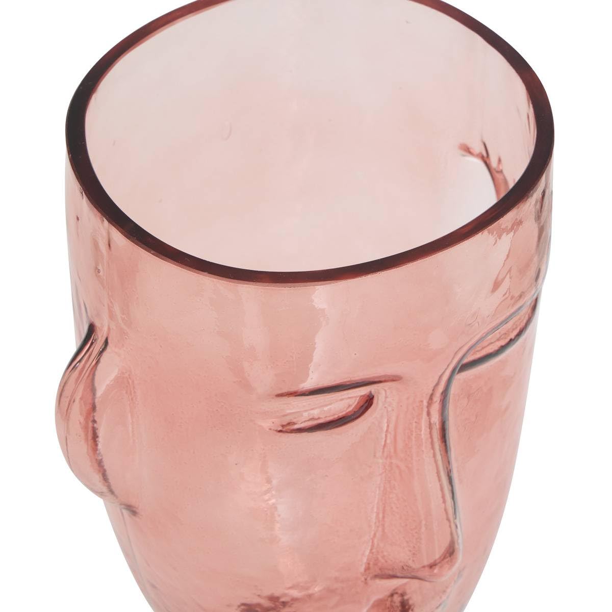 Atmosphera - Vase Visage Sien H31,5cm - Rose