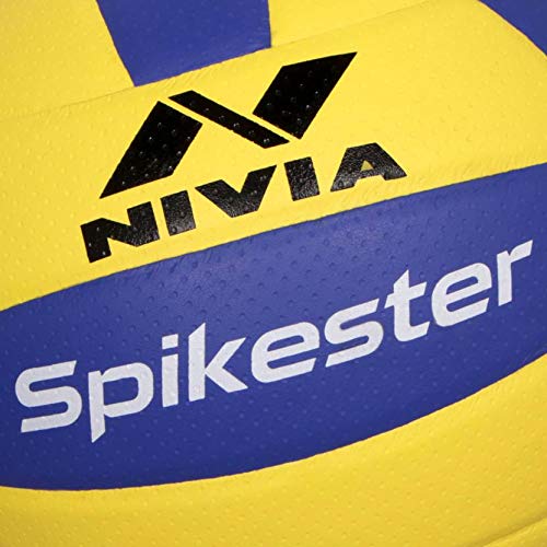 Image of Nivia Sports Pro | Volleyball (18-Panel) + Ball Pump | Rubber Construction | Steel Pin | For Training /Match | Multi-Color | Match Certified