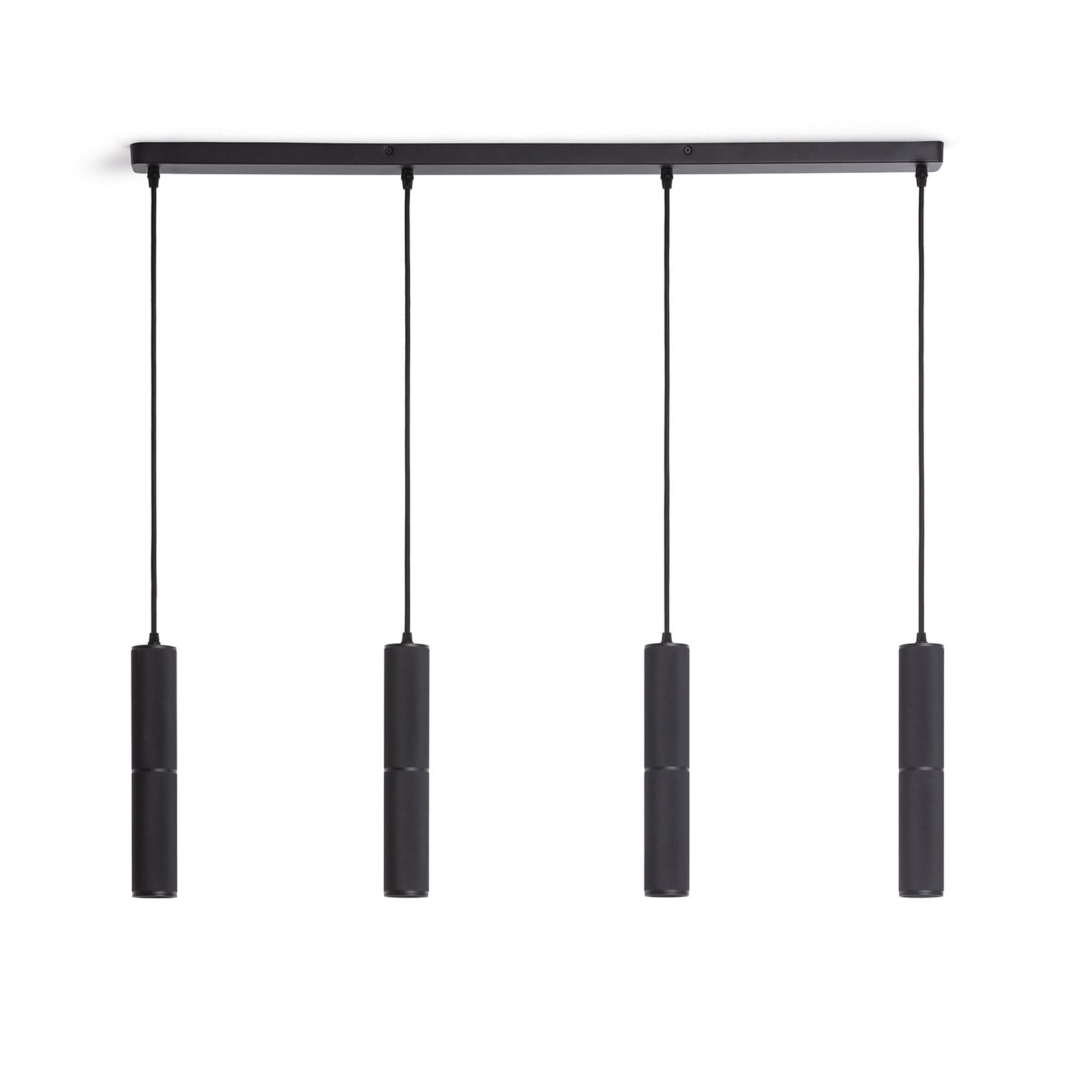 LEDKIA LIGHTING Hanging lamp Aluminium Breixo 4 Spotlights Black GU10