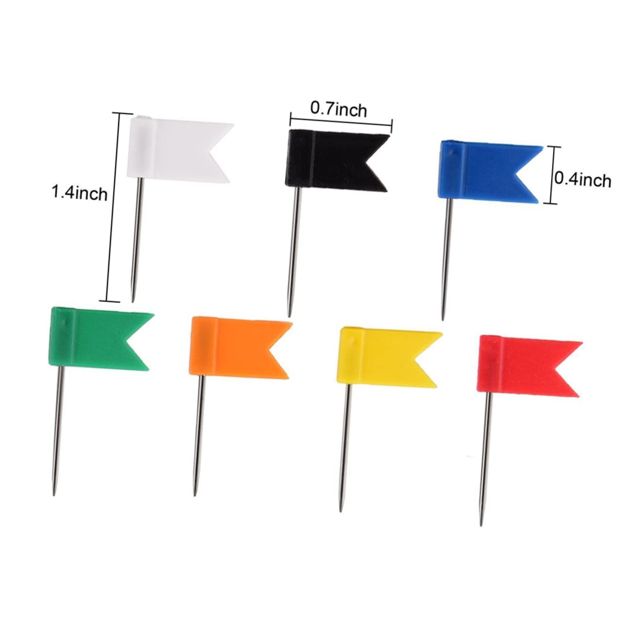 Homoyoyo 160 Pezzi Bandierine Puntine per Mappe e Calendari in Pp e Metallo, per Lavagne Decorative e Bacheche, Perfette per Appunti e Studenti Appassionati di Geografia