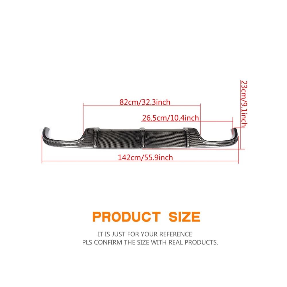 Diffuseur de Pare-Chocs arrière de Voiture Aide à la lèvre for Mercedes Benz E Class W211 E55 AMG Sedan 4D 2002-2006 Diffuseur arrière Spoiler Lip Spoiler Fibre de Carbone