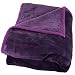 Lavish Home Solid Soft Heavy Thick Plush Mink Blanket 8 Pound - Purple
