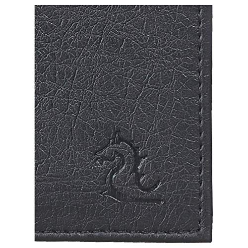 Image of KARA Black Men's Faux Leather Wallet - Bifold Wallet for Men with De-Attachable Card Holder Sleeves