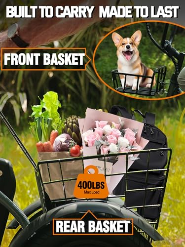ESKUTE E Trike Electric Bike, Peak 1200W Brushless Motor