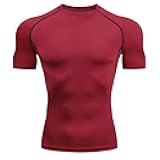 Men's Compression Shirts，Swim Quick Dry UPF 50+ UV Sun Protection Workout Short Sleeve Lightweight Professional Shirts