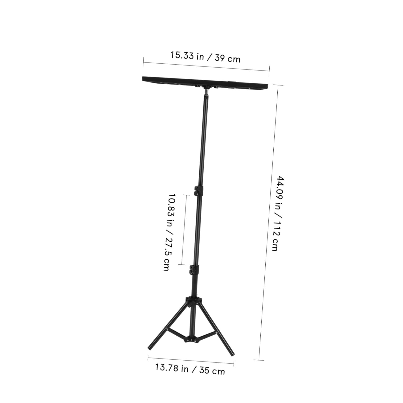 NUOBESTY Supporto per Proiettore Vassoio Regolabile in Metallo e Plastica, Altezza Massima 120 Cm, Leggero e Portatile per Sala Spettacoli, Streaming e Casa