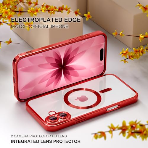 Image of Misea Magnetic for iPhone 17 Case Compatible with MagSafe Red