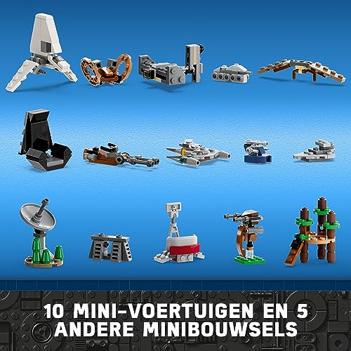 Image of LEGO 75366 Star Wars Advent Calendar 2023, Christmas Calendar with 24 Gifts, Including 9 Figures, 10 Vehicle Toys and 5 Mini Models, Advent Gift for Christmas for Children and Fans
