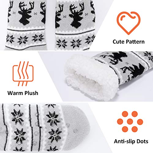 Calmare Aiglam Fleece Socken, Pantoffel Socken, Weihnachtssocken Damen Gemütliche Weiche Vlies Beleg Pantoffel Bett… – Bild 4