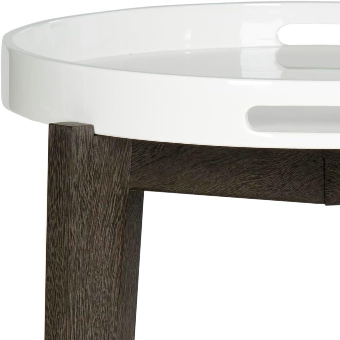 Safavieh Home Collection Ben White and Brown Side Table