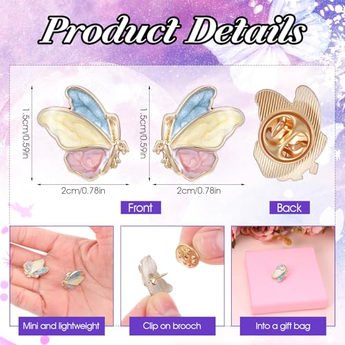 26pcs Butterfly Brooch Pins Bulk,2 Styles Butterfly Lapel Pin,Inspirational Gifts for Womenr,Mother's Day gifts,Teachers,Nurses,Colleagues2