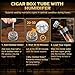 FANKAI Travel Cigar Humidor, Portable Humidifier Tubes, Removable Cigar Case with Stand, Detachable Storage Tube for 2 Cigars Shorter 6.5 inch, Crystal Gel Keep Humidity (2 Cigar Tubes)