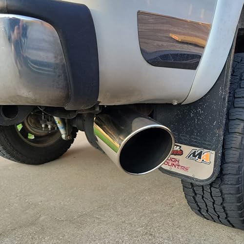 Image of A-KARCK Exhaust Tip 4 inch Inlet to 10 inch Outlet, 15 inch Overall Length Polishing Bolt On Exhaust Tailpipe Tip Protect Tailpipe