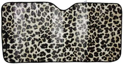 Thickened Car Auto Front Rear Sunshade Cover Sun Visor Leopard-print