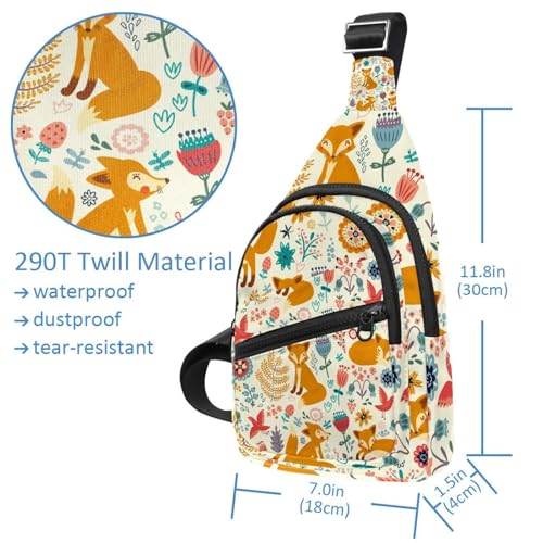 Mochila cruzada de viaje para mujer con estampado floral impermeable 5