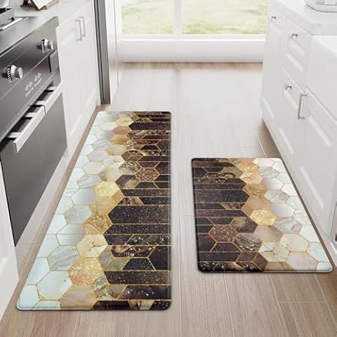 Alishomtll Waterproof Non-Slip Kitchen Rugs Cover