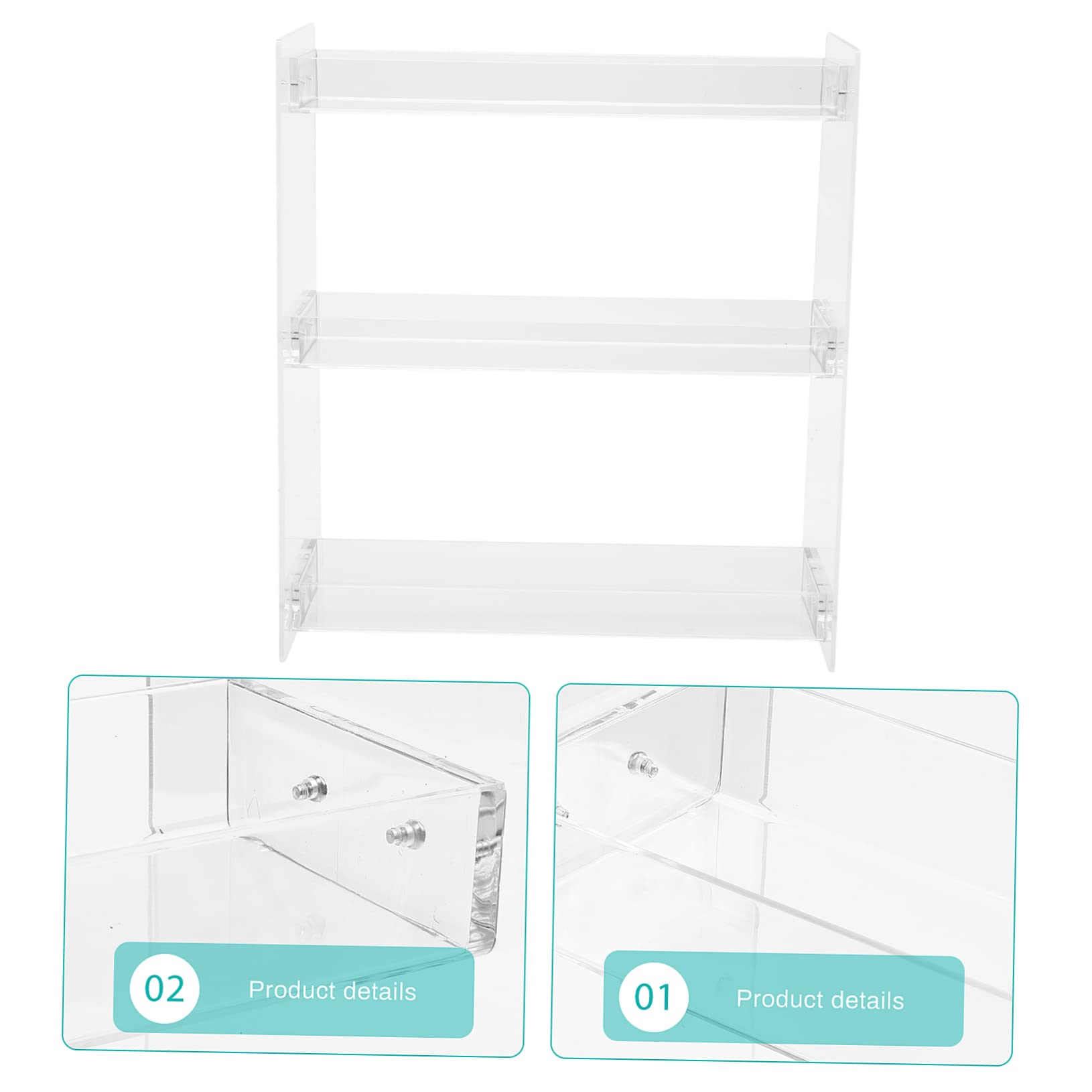Organizer per Profumi Scaffale Espositivo Multi-livello in Plastica e Salvaspazio, Pratico per Smalti e Cosmetici, Uso da Banco