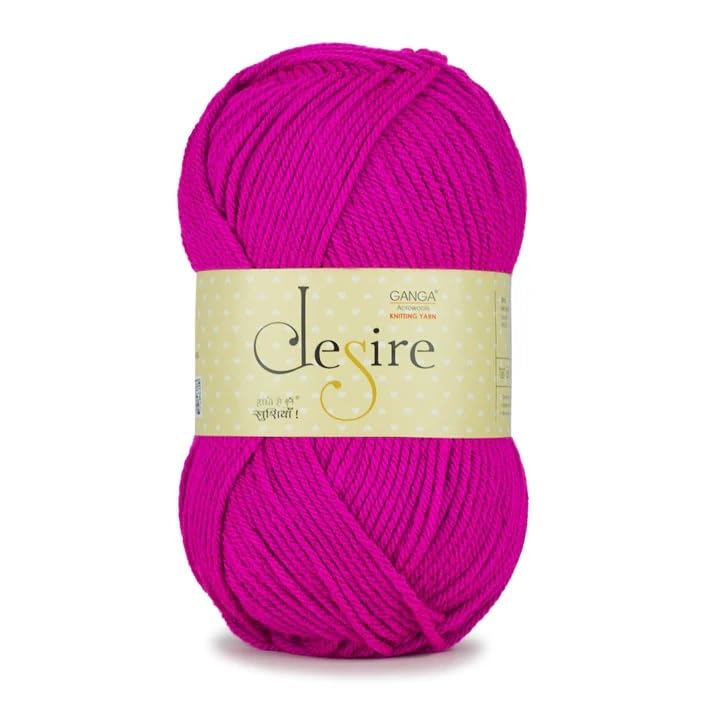 Ganga Desire Hand Knitting and Crochet Yarn (Fuchsia) (400gms) (B0D2TF7B86) Amazon Price History, Amazon Price Tracker