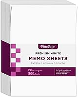 Vista 10 de Hojas de notas blancas, papel de 20 libras, 500 hojas por paquete (3 x 5)