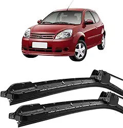 Palhetas Limpador de Para-brisa em Silicone Tiger Auto para Ford Ka 2010 2011 2012 2013 Encaixe Específico Alta Durabilidade (Par)