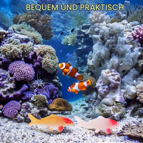 TOYANDONA Künstlicher Koi Fisch Schwimmende Aquariendekorationen Realistische Fisch-Stütze Goldfisch Figuren Fischtankzubehör Miniatur Dekor Für Aquarium Haus- Und Gartendekoration 2 Stück