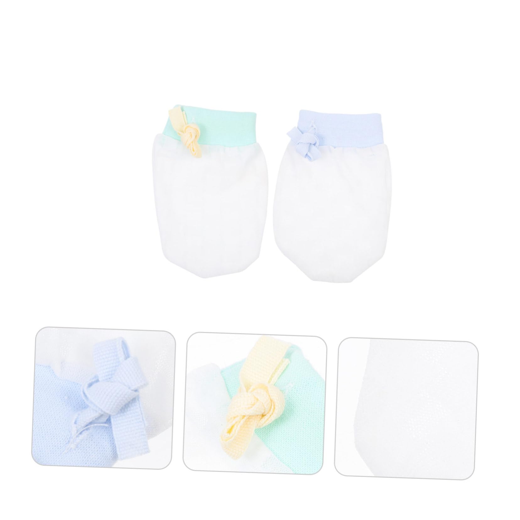 Didiseaon Soft Comfortable Baby Mittens Ice Silk Gloves for Newborns Baby Hand Protectors Face Scratch Prevention Serviceable