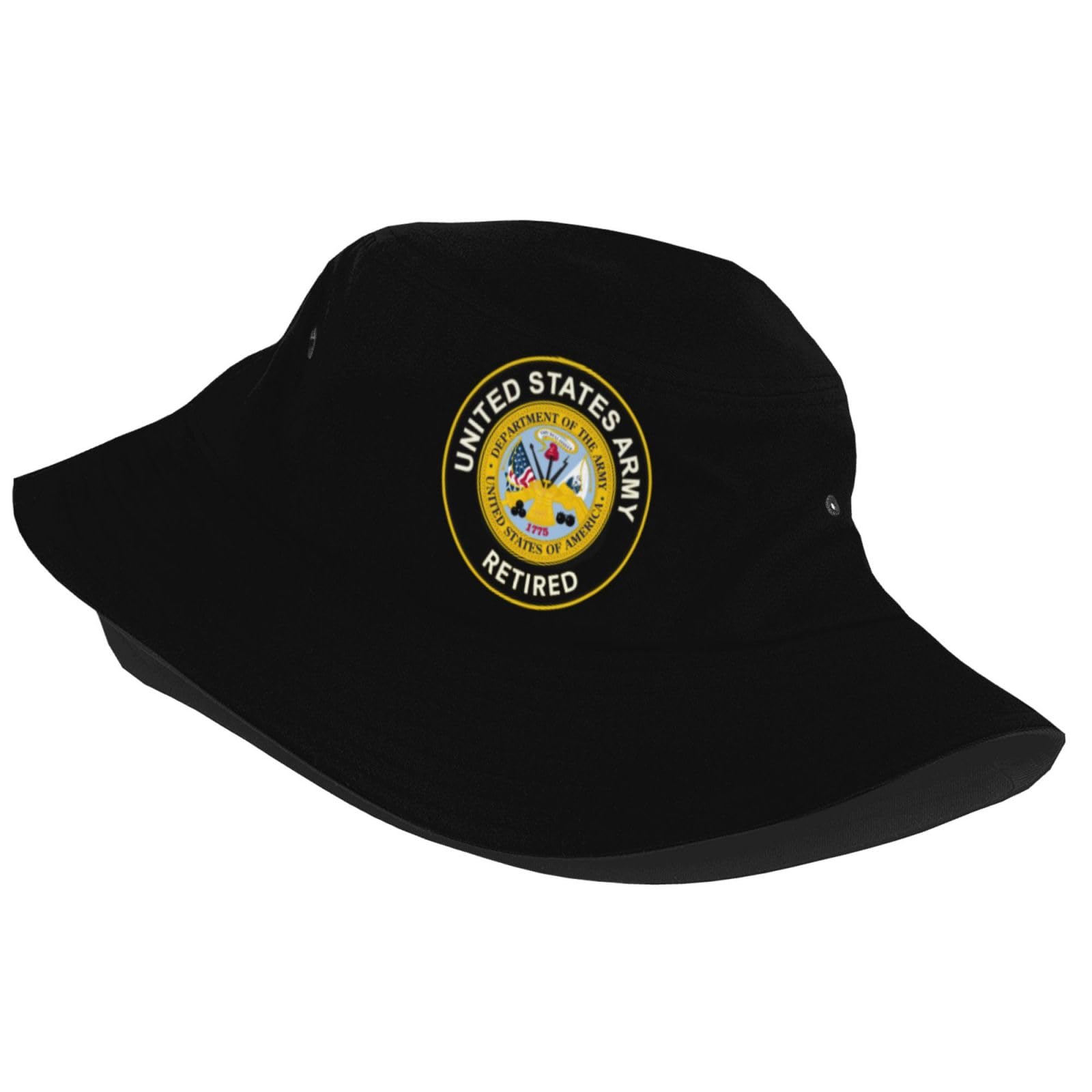 Yoladsume Us Army Retired Stylish Bucket Hat for Men and Women Ideal for Adventures and Outdoor Sun Protection