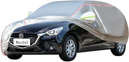 ACHETE Car Covers are Suitable for 2011-2014 Mazda Mazda2 SportTouring,Water, Rain, Sun and Snow Resistant Oxford Fabric Car Cover,with Side Door