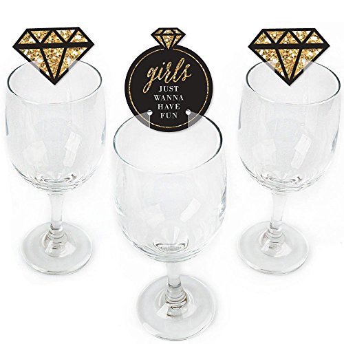 One-Day Sale: Up to 70% Off Girls Night Out - Shaped Bachelorette Party Wine Glass Markers - Set of 24