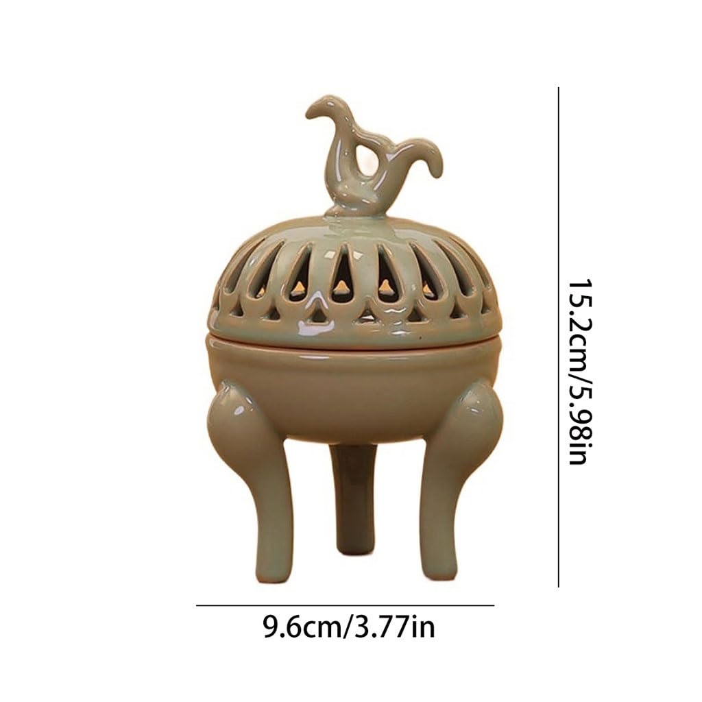 Quemador de incienso de cascada, difusor de aromaterapia de estilo retro, decoración de mesa de cerámica para interiores, quemador de incienso de reflujo
