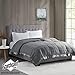 Madison Park Windom Down Alternative Blanket, Premium 3M Scotchgard Moisture Wicking Treatment, Lightweight and Soft Bed Cover For All Season, Satin Trim, Charcoal King