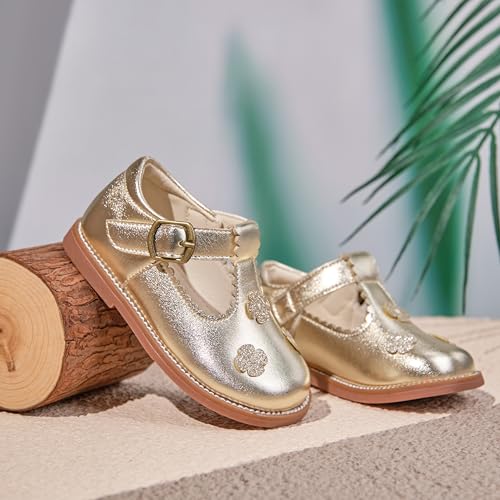 Image of Felix & Flora Toddler Girl Mary Jane Dress Shoes - School Oxford Flats for Girl Party Shoes.