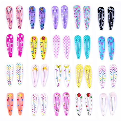 Tibapla Horquillas para el Pelo, 40 Piezas Minipinzas para el Pelo, Multicolor Horquillas para Niña, Clips de Pelo, Pinzas de Pelo Multicolore para Pequeños Niños Bebés Mujeres