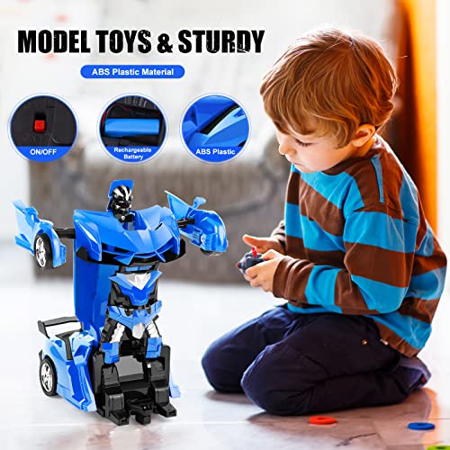 Thedttoy-Transform-Afstandsbediening-Auto-Speelgoed-voor-Kinderen-Jongens-2-in-1-Transformator-RC-Auto-Vervorming-Robot-Speelgoed-voor-3-4-5-6-7-8-9-10-Jaar-Oud-Jongens-Verjaardag-Cadeaus-Blauw